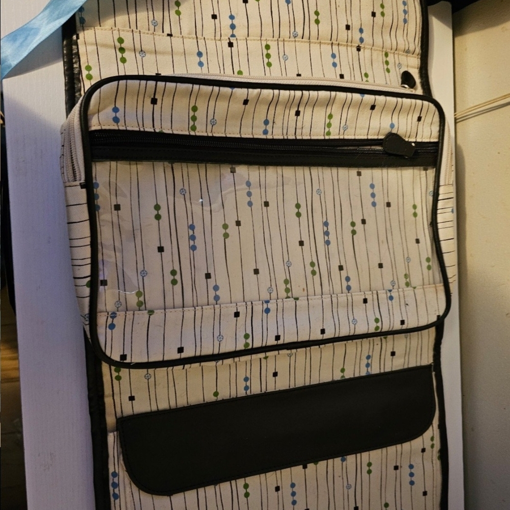 Patterned Garment Bag with Black Accents